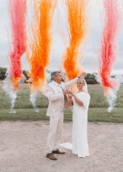 fusées de couleur pour mariage près de Marseille à Aix en PROVENCE