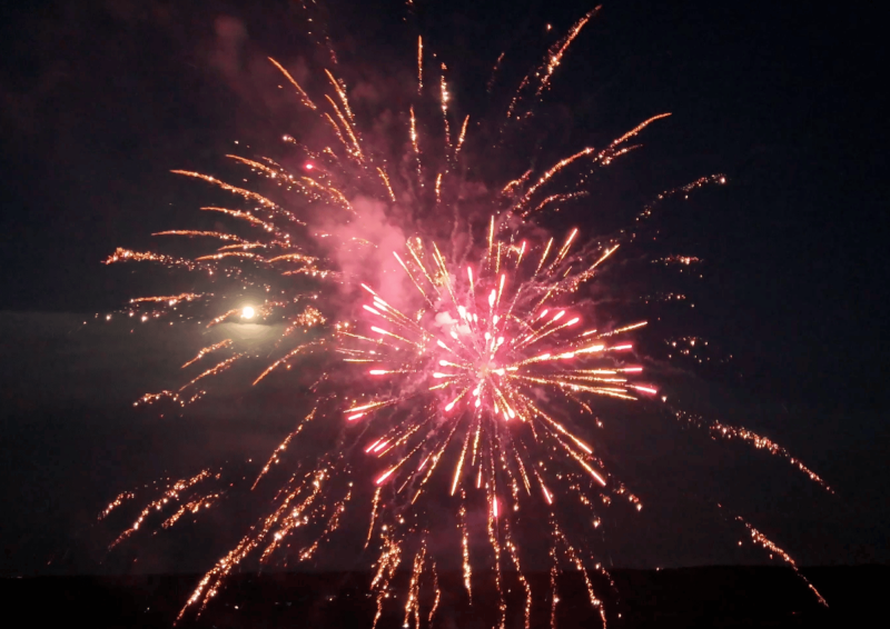 feu d'artifice de nuit à Uzès