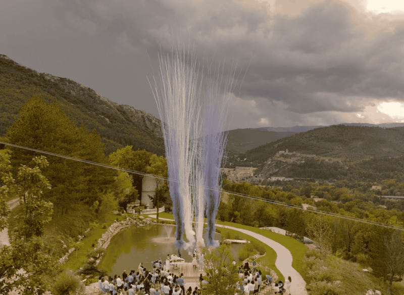 fusées de couleur pour mariage