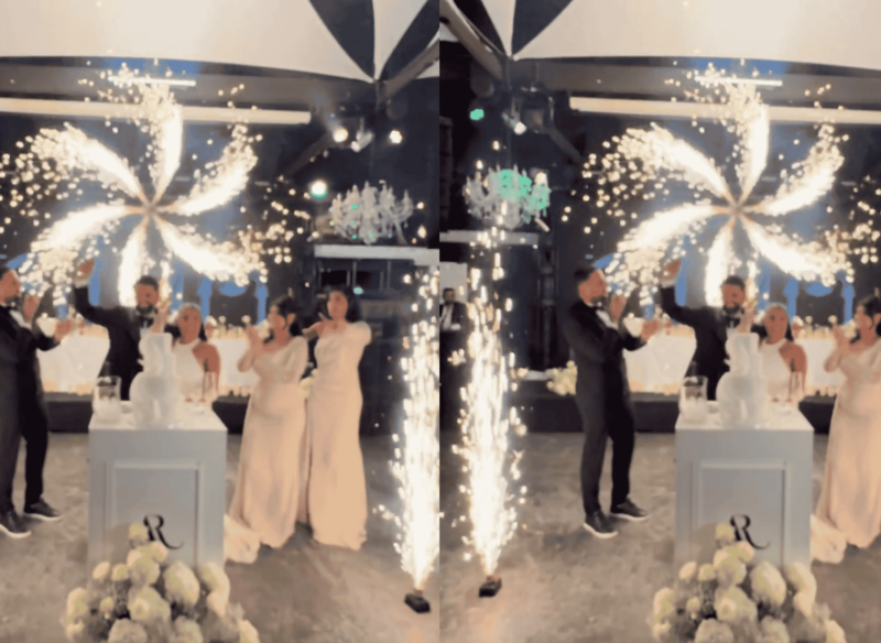 feux d'artifices intérieur à effet froid