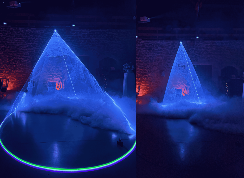 Laser pour première danse à Trets