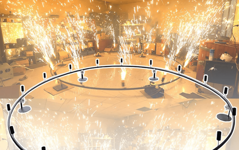 première danse ou gâteau dans le cercle tournant d'étincelles