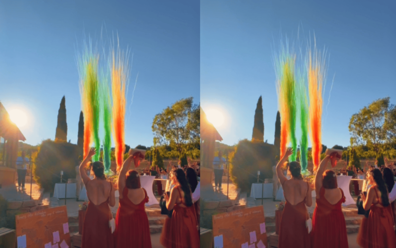 fusées de couleur ou fumigène pour mariage près de Marseille