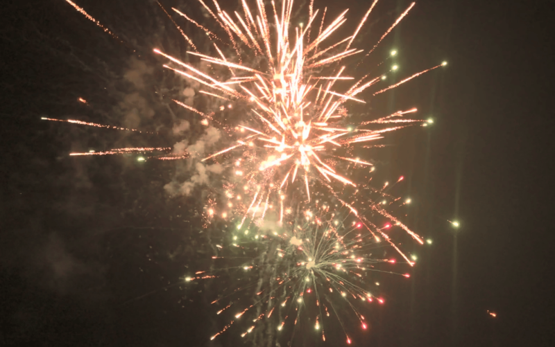 feu d'artifice au Château de Roquefeuille à Trets près d'Aix en Provence