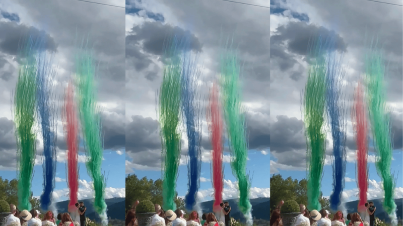 fusées de couleur fumigènes pour mariage près de Sisteron