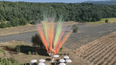 fumigène mariage cérémonie laïque feux d'artifices