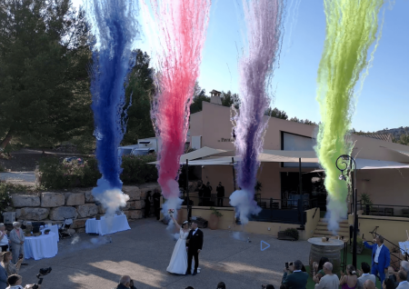 fusées de couleur de jour pour ouverture de cocktail