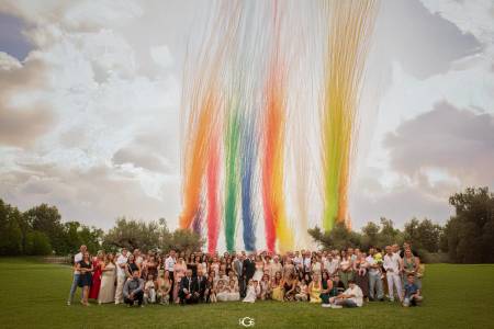 fusées de couleurs pour mariage près d'Avignon