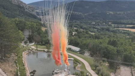 fusées de couleur pour un mariage près de Sisteron