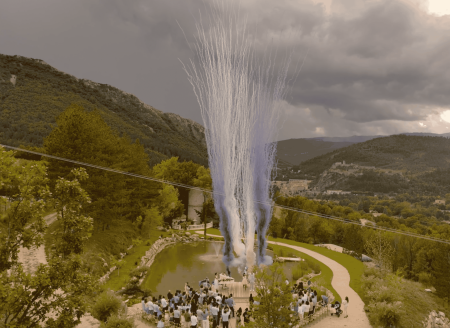 feux d'artifice de couleur de jour pour mariage