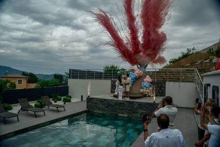 buzzer pour gender reveal avec fumigènes