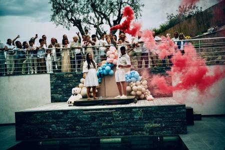 fusées de couleurs pour gender reveal